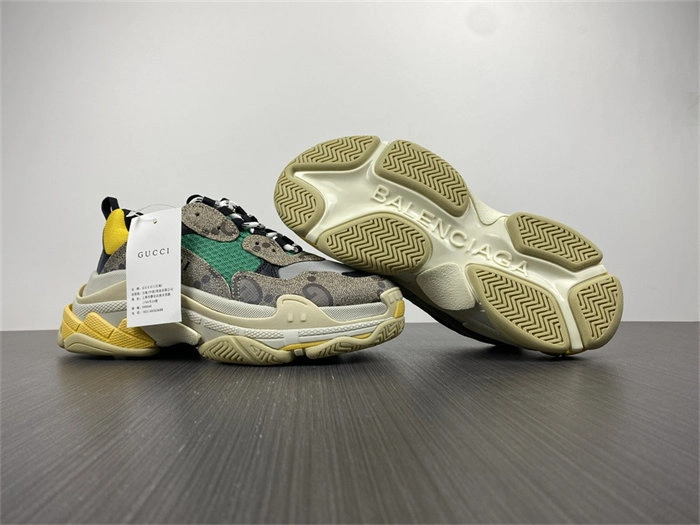 Popular Gocci x BLCG The Hacker Project Triple S Beige Green Yellow  681067 UMO20 4435